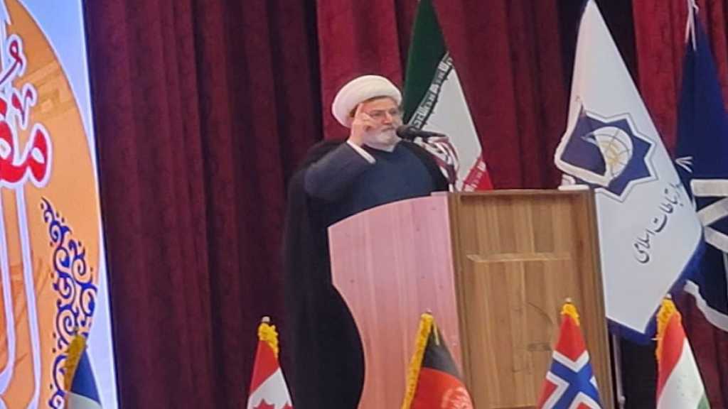 الشيخ حسن البغدادي - ممثلاً الأمين العام لحزب الله- من طهران: الجائزة الحقيقية تُمنح لرجال العدالة والسلام لا لمرتكبي المجازر
